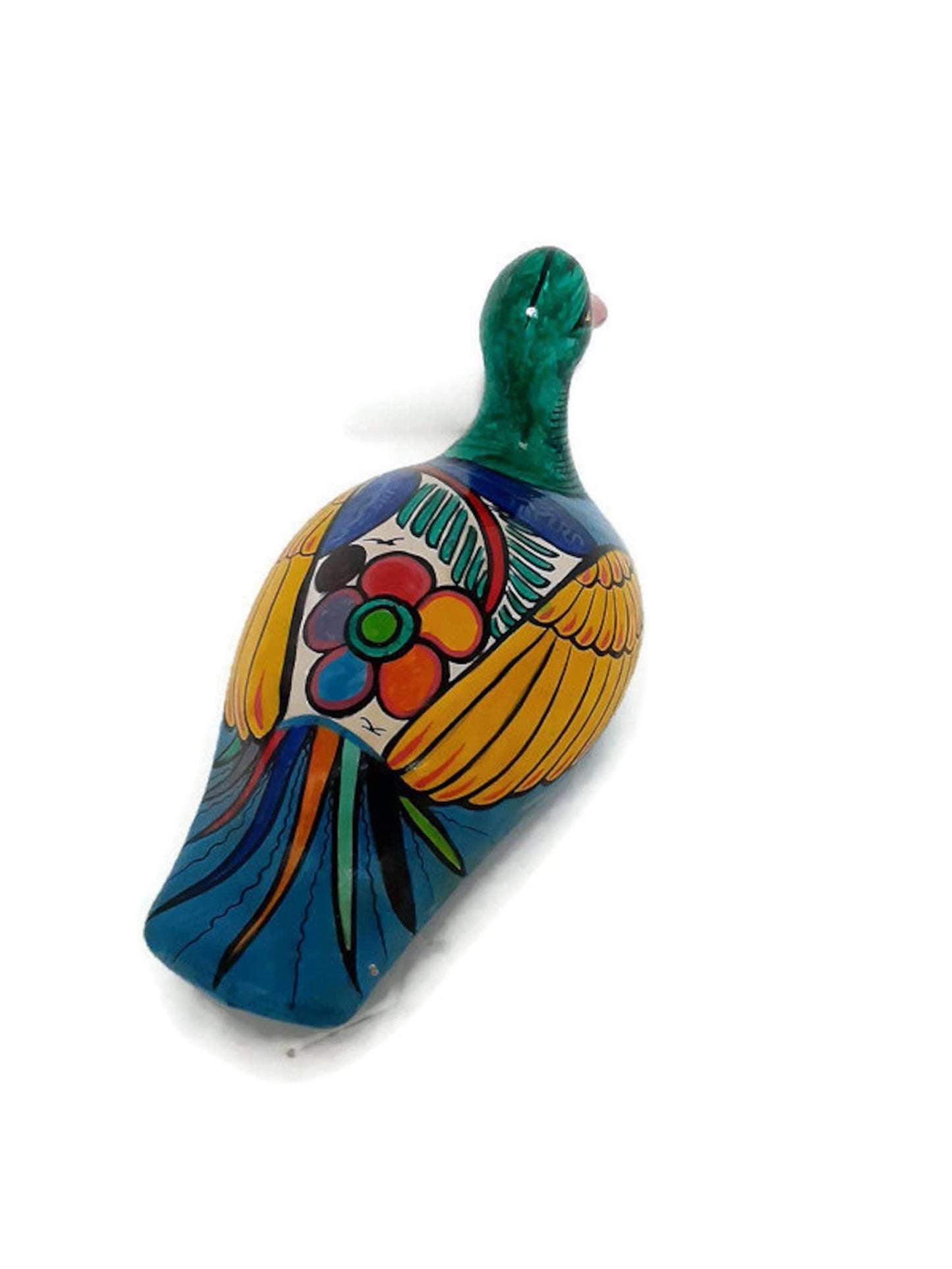 Ceramic Hand Painted Mexican Folk Art Duck