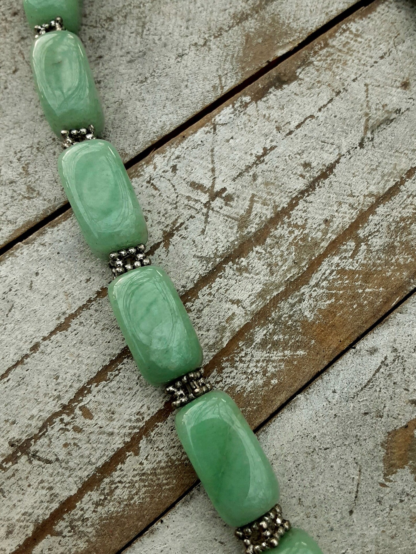 Vintage Polished Jade Necklace